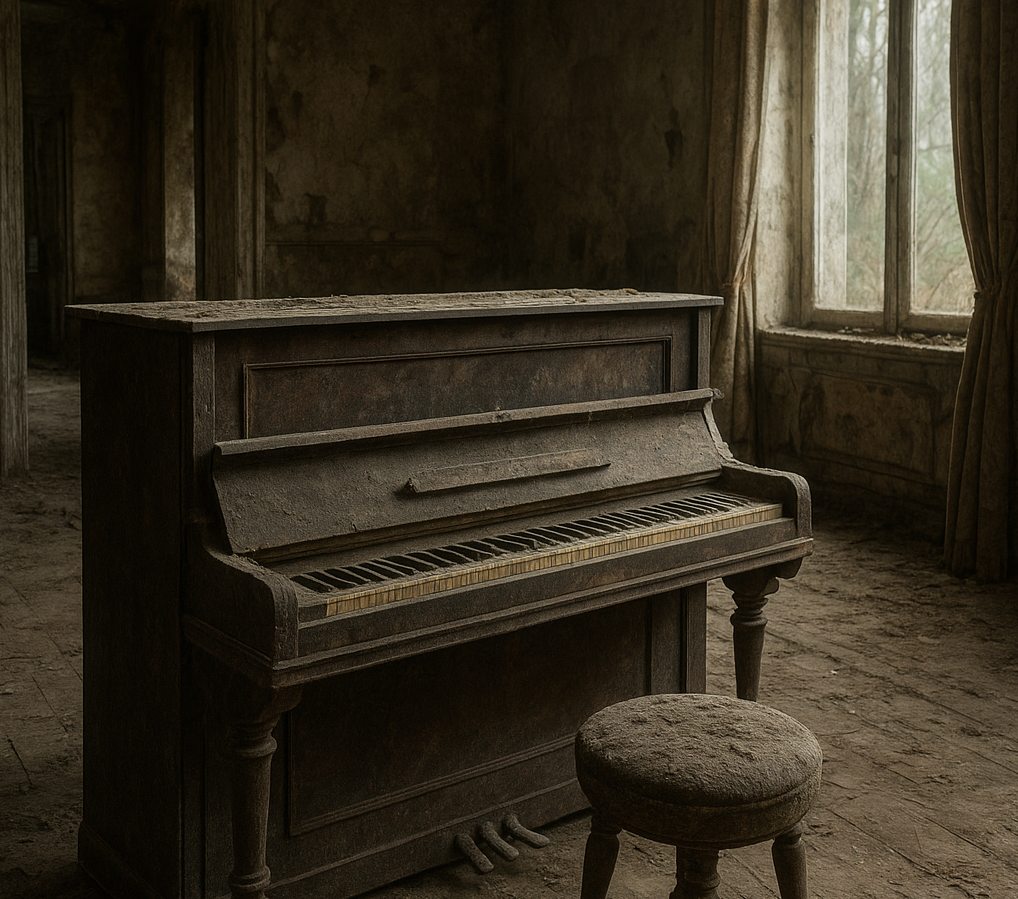 El eco azul en el piano de la abuela