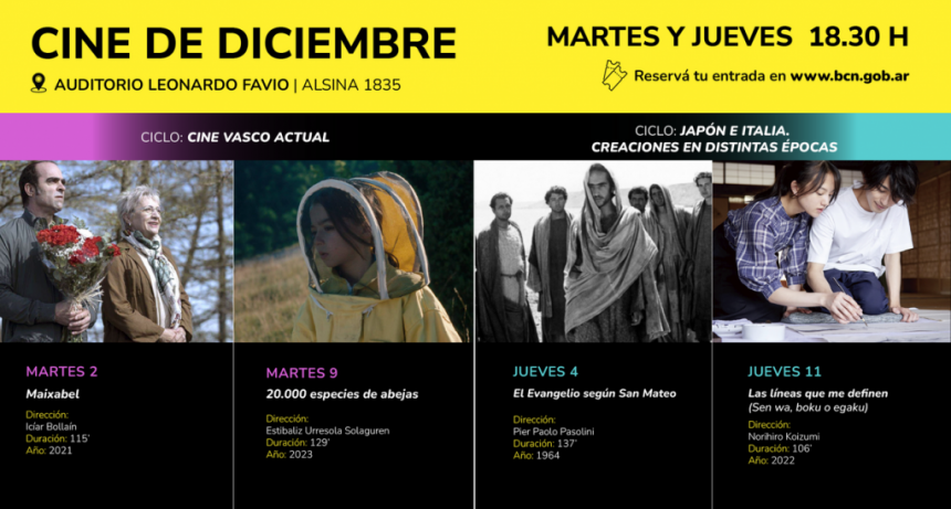 Cine de diciembre en la Biblioteca del Congreso