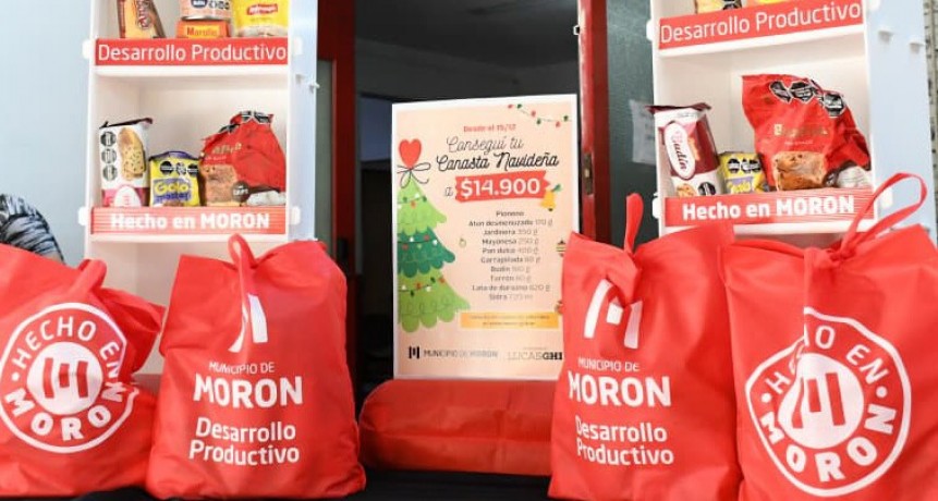 Morón lanzó una canasta navideña de 10 productos a $14.900 para acompañar a las familias