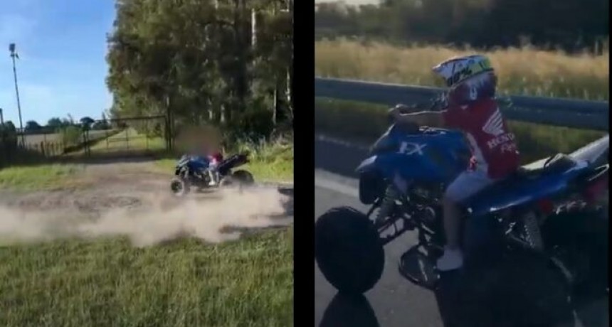 Escándalo en la Costa: será inhabilitado por dejar que su hijo de 5 años maneje un cuatriciclo