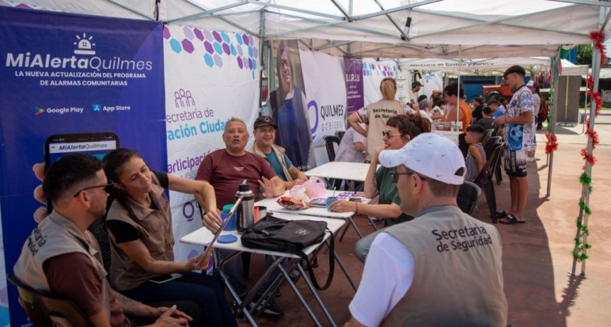 Quilmes Cerca cerró el año con un multitudinario operativo en la plaza de La Matera