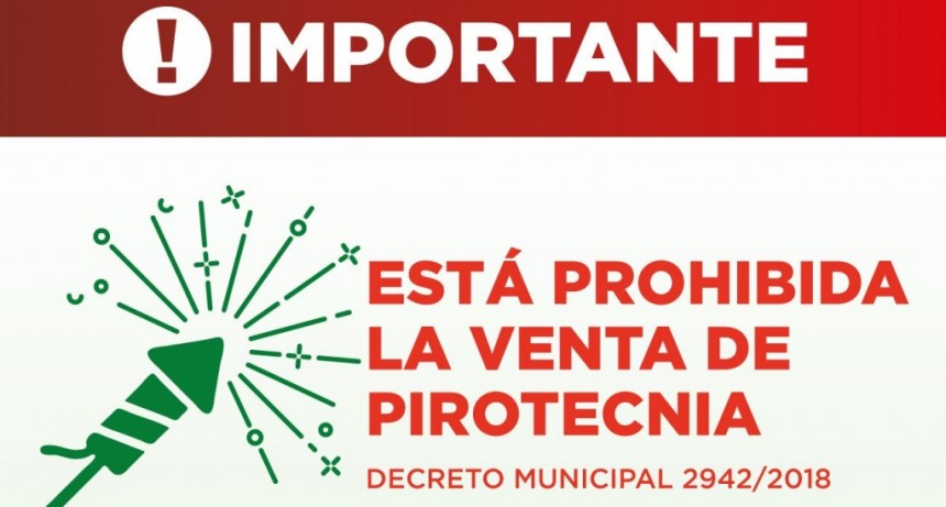 Refuerzan controles y recuerdan que está prohibida la venta de pirotecnia en Esteban Echeverría
